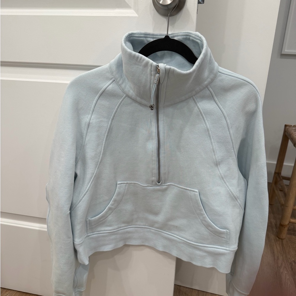 Lululemon Athletica Light Blue Quarter-Zip Sweatshirt